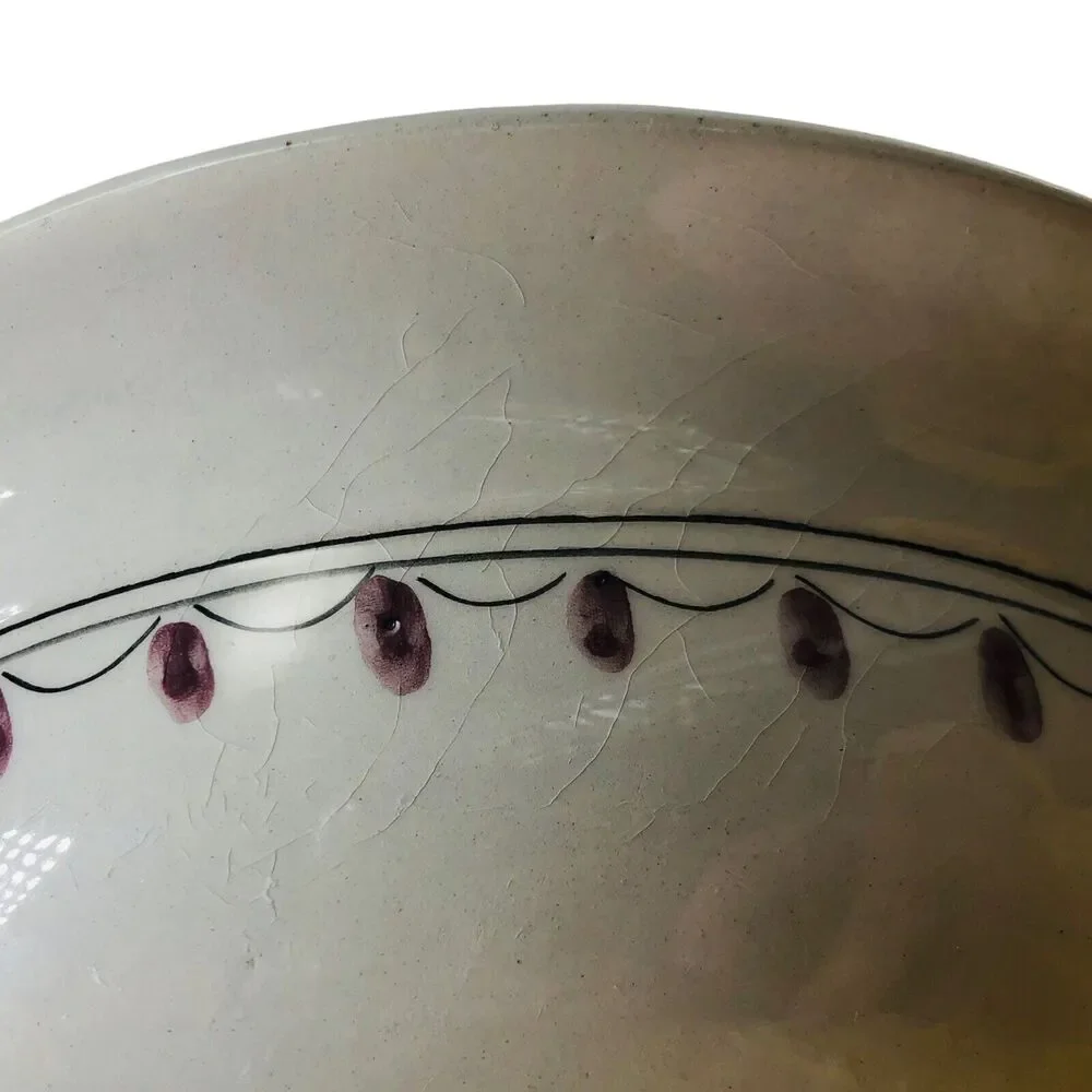2‎ Bricolarte Portugal Ceramic Hand Painted Pasta Bowls Serving Signed Fernanda